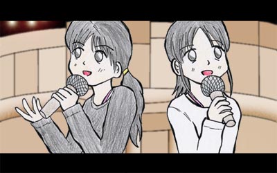 異邦人を歌う里穂とありちゃん